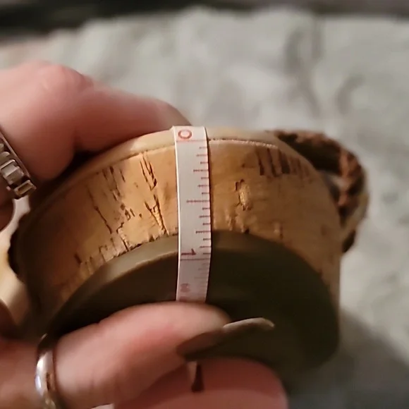 Comfort EST.1946 Crochet Cork Wedge Teal/Brown/Orange/White Cushion Sole Size 11 - Picture 9 of 10